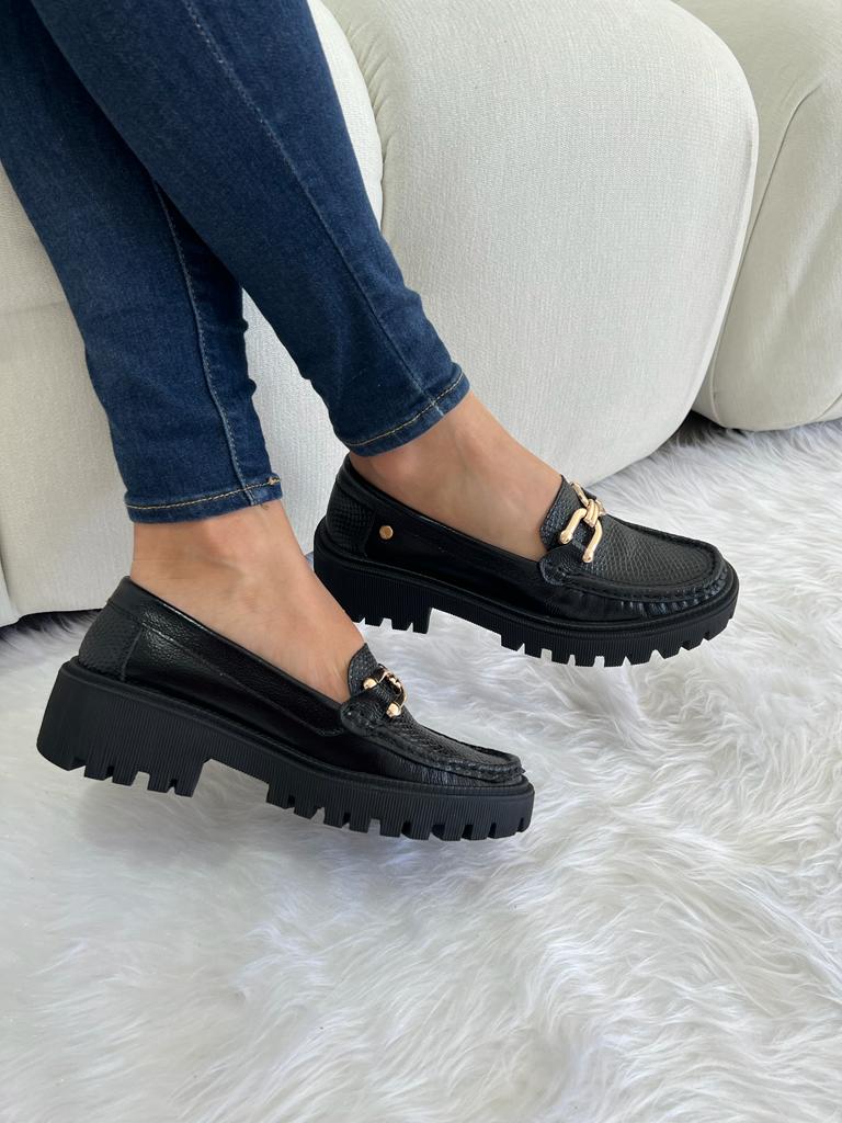 Mocassine en cuero Lumina