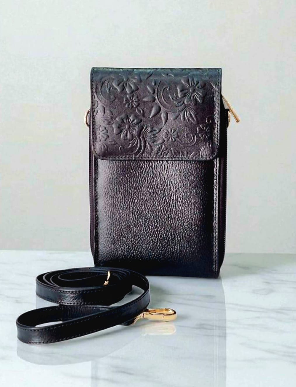 Bolso en cuero Retro negro